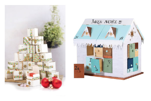 Décoration de Noël Bricolage en bois créatif Calendrier pour